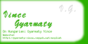 vince gyarmaty business card